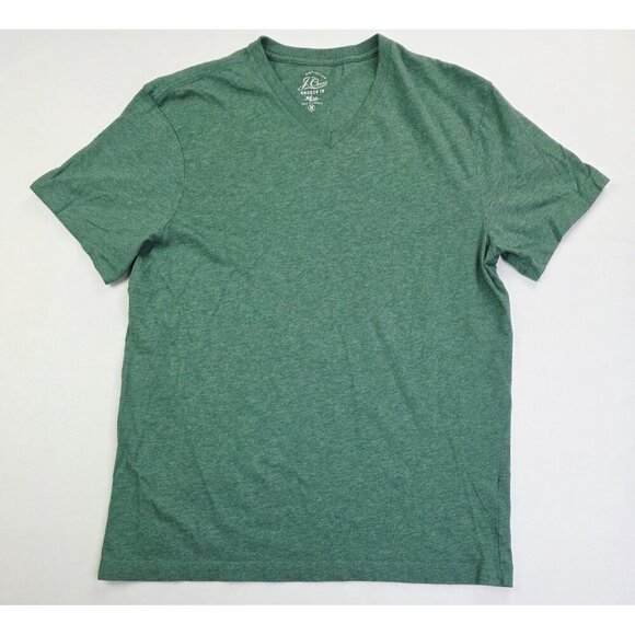 J. Crew Authentic Broken In Sz Medium Green V Neck Knit Goods Cotton Fashion Tee - Picture 1 of 9